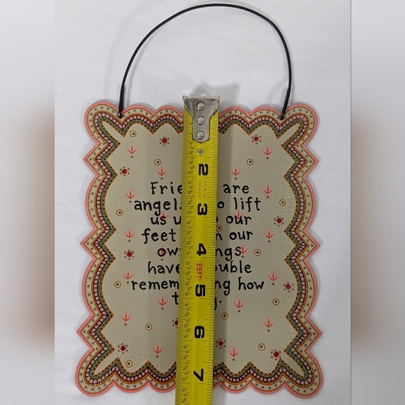 Friends Are Angels Who Lift Us Up Sign, Friendship Decorative Sign,Friend Gift - Picture 3 of 5